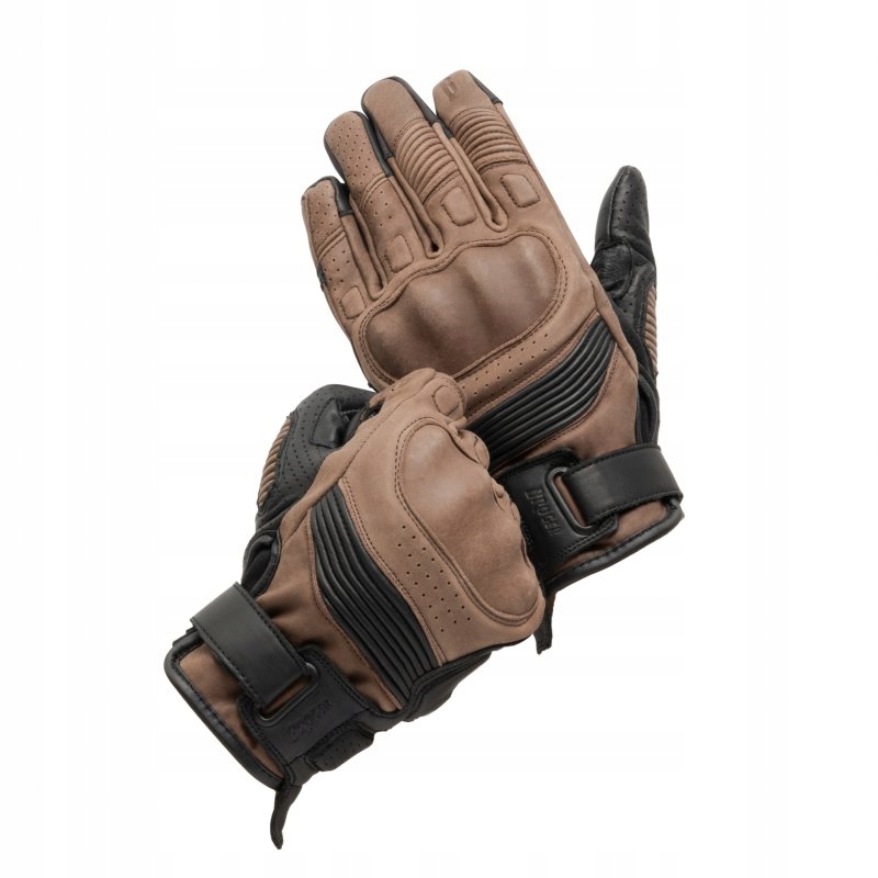 Klasické Motocyklové Kožené Rukavice Broger Ohio Vintage Brown 3XL