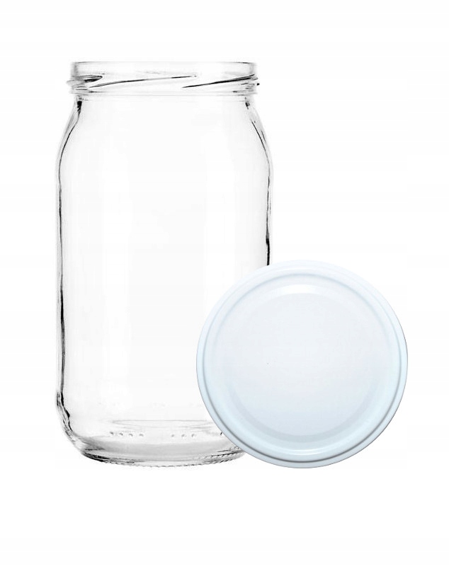 

Słoik 900 ml Z Zakrętką Białą Zgrzewka 8 Sztuk