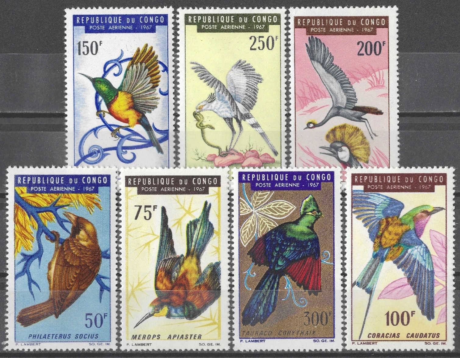 Kongo - fauna** (1967) SW 117-123