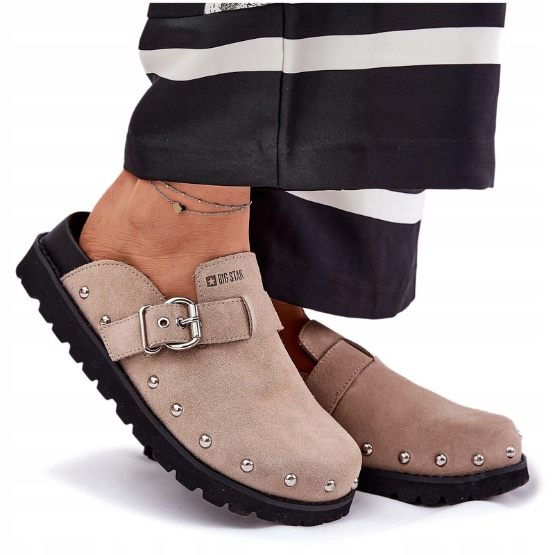 Nazouváky Semišové Na Platformě Big Star RR274A376 Béžové 36