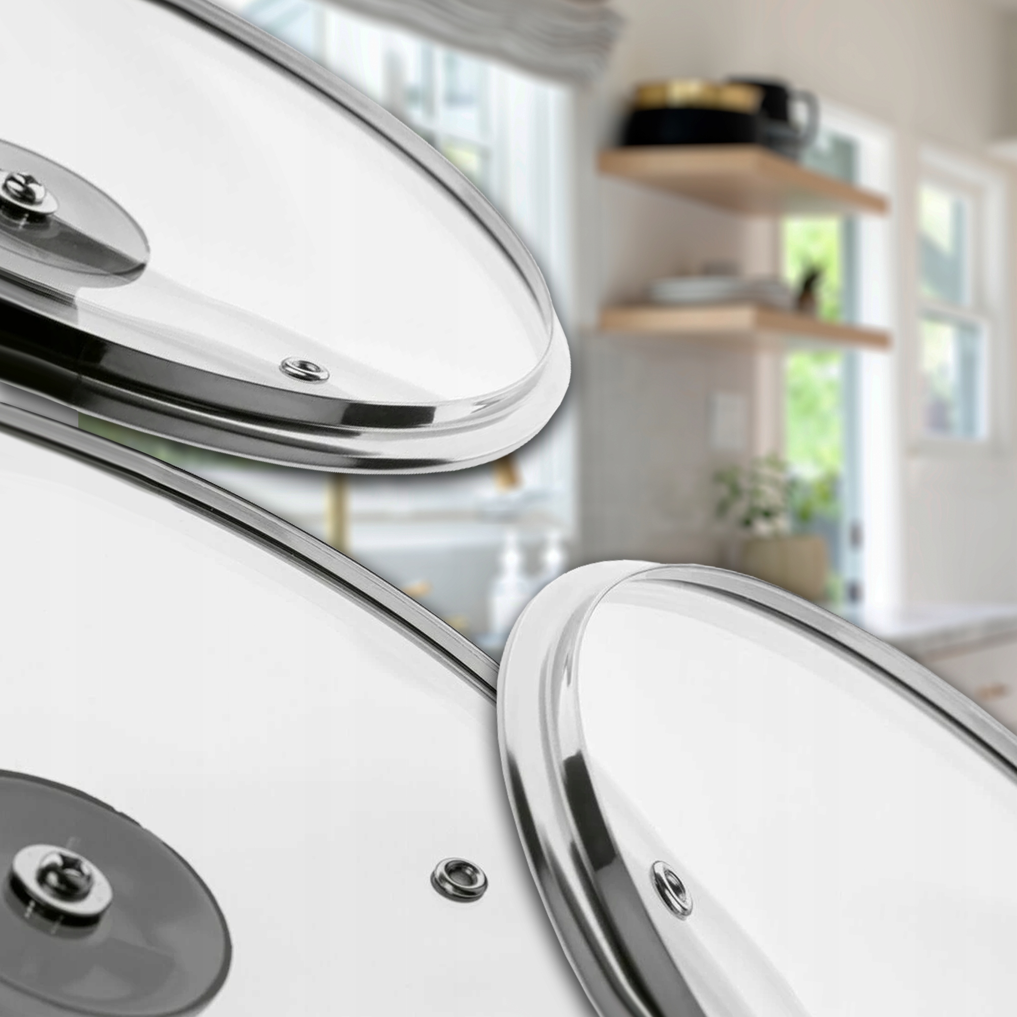 SZKLANA POKRYWKA DO GARNKA PATELNI RONDLI 26 CM Z DZIURKĄ UNIWERSALNA Marka Avocado Home