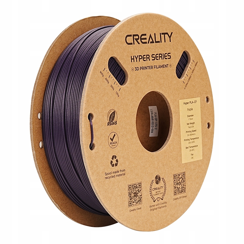 Filament Creality Hyper Pla-cf Wzmocniony 1KG Fioletowy Purple