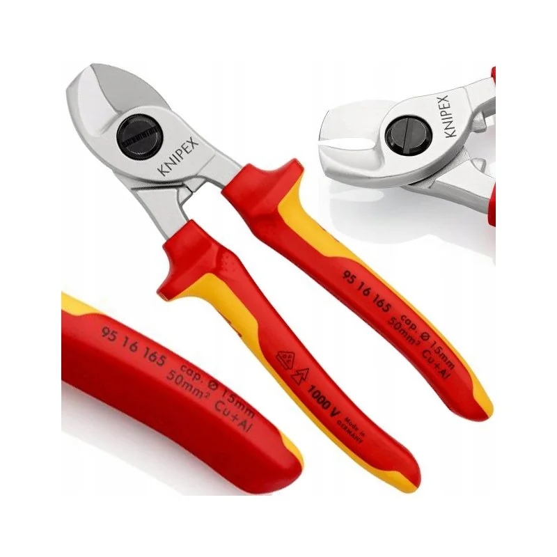 Nożyce do kabli izolowane wg Vde 165 mm Knipex (9516165)