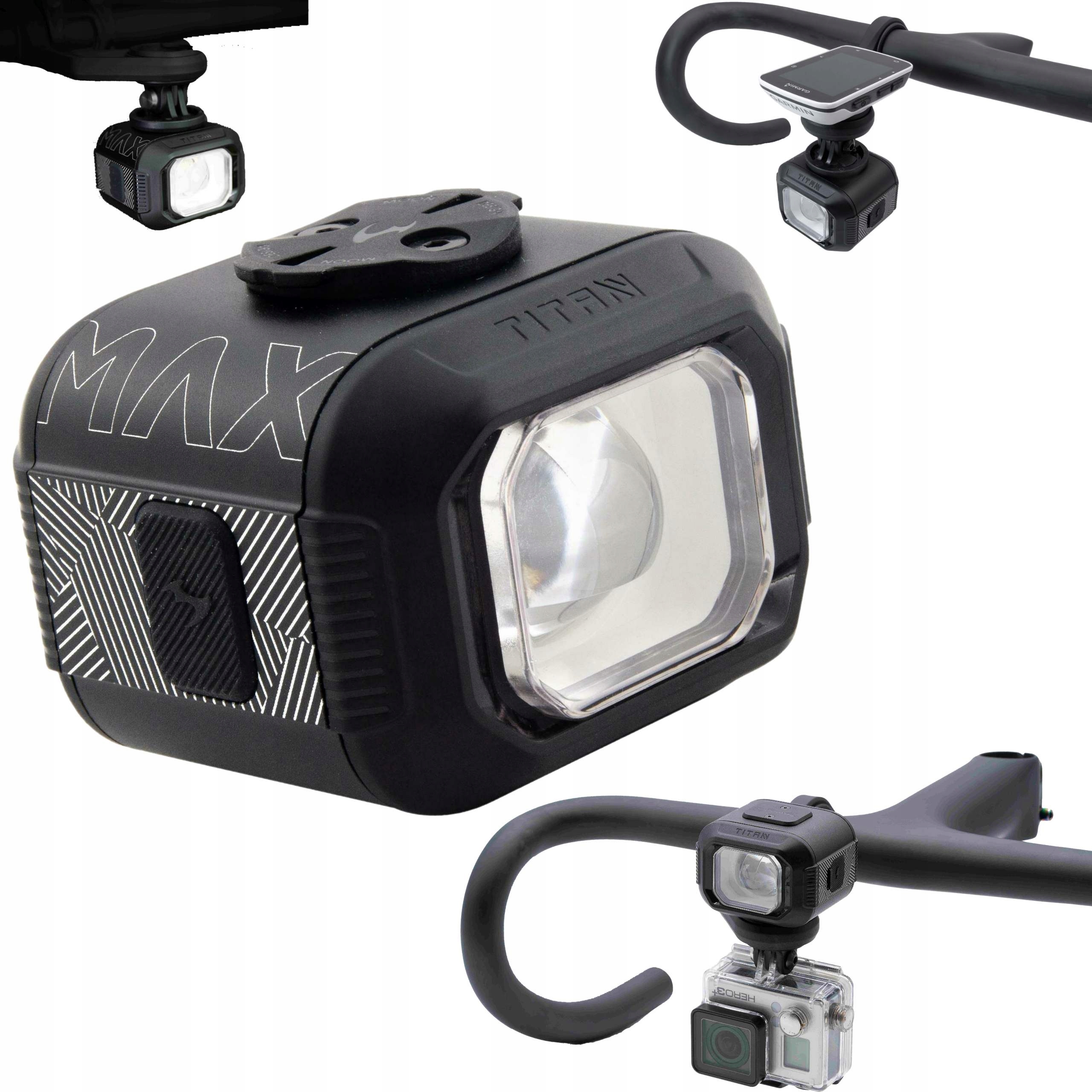 Přední světlo na kolo Moon Titan Max 1700 lm s držákem GoPro