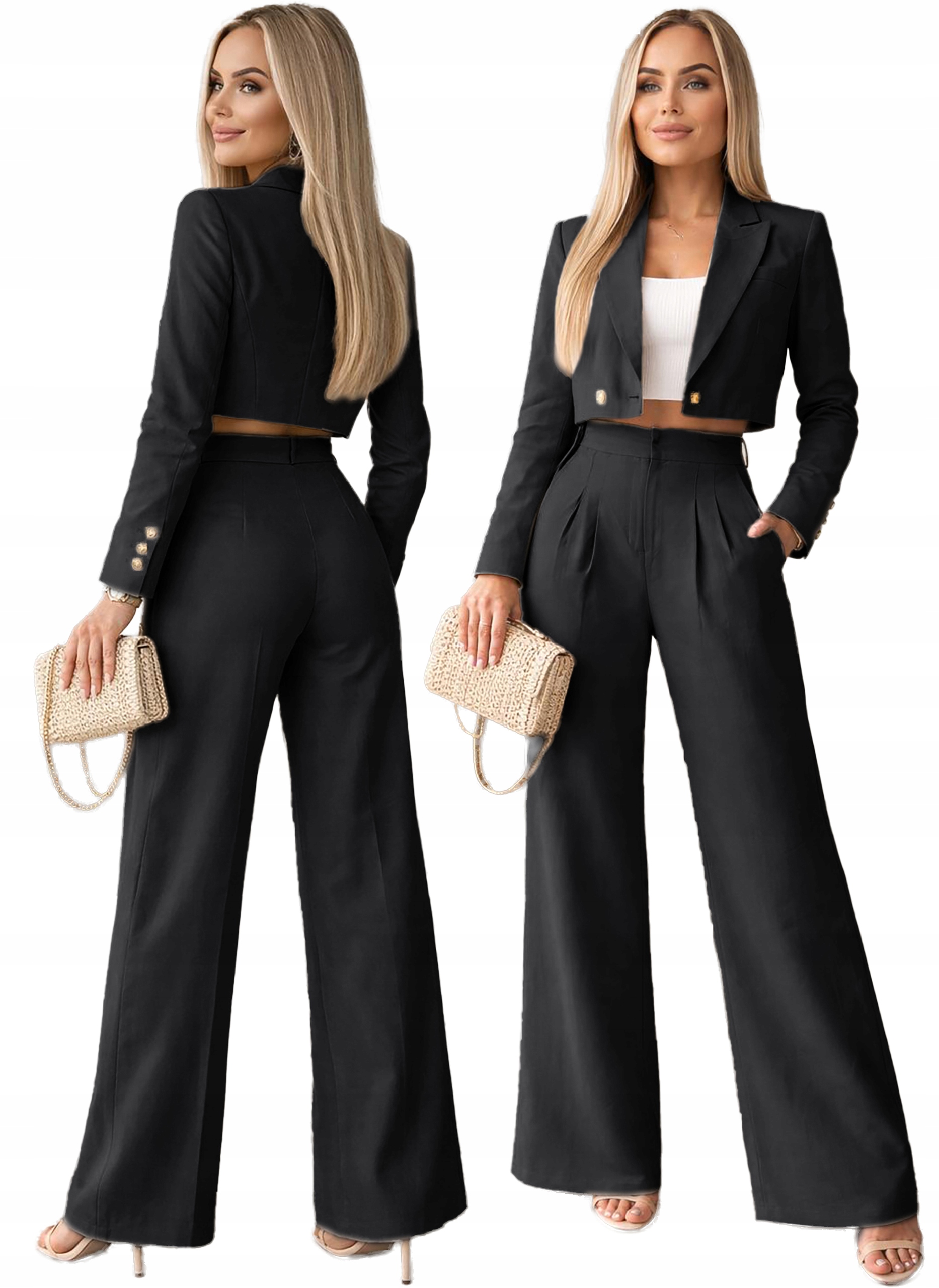 Elegantní dámský komplet sako široké kalhoty Kris