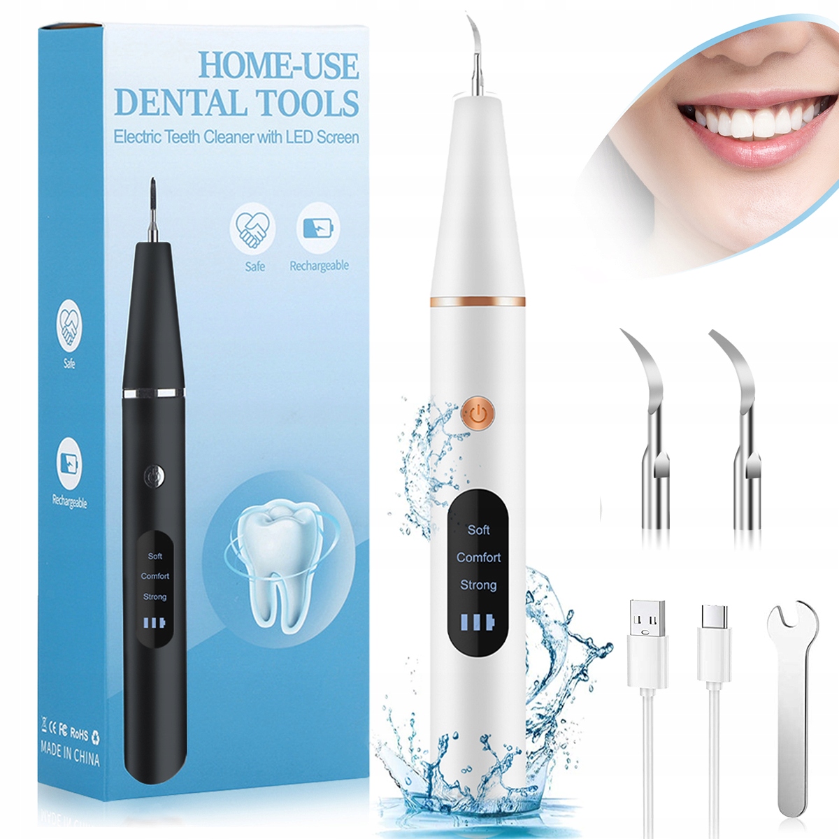 

Skaler Ultradzwiekowy Dentystyczny do Zebow 3 Tryb