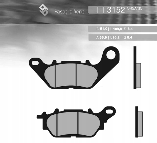 Brenta Klocki Hamulcowe KH464 Yamaha Ybr 125 '06-'15, N-max 125 150 Przód