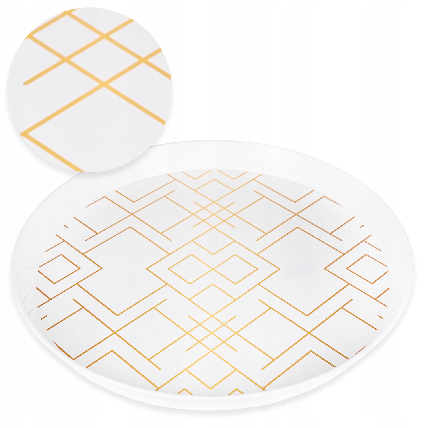 Taca okrągła 35 cm z nadrukiem mix wzorów Stan opakowania oryginalne