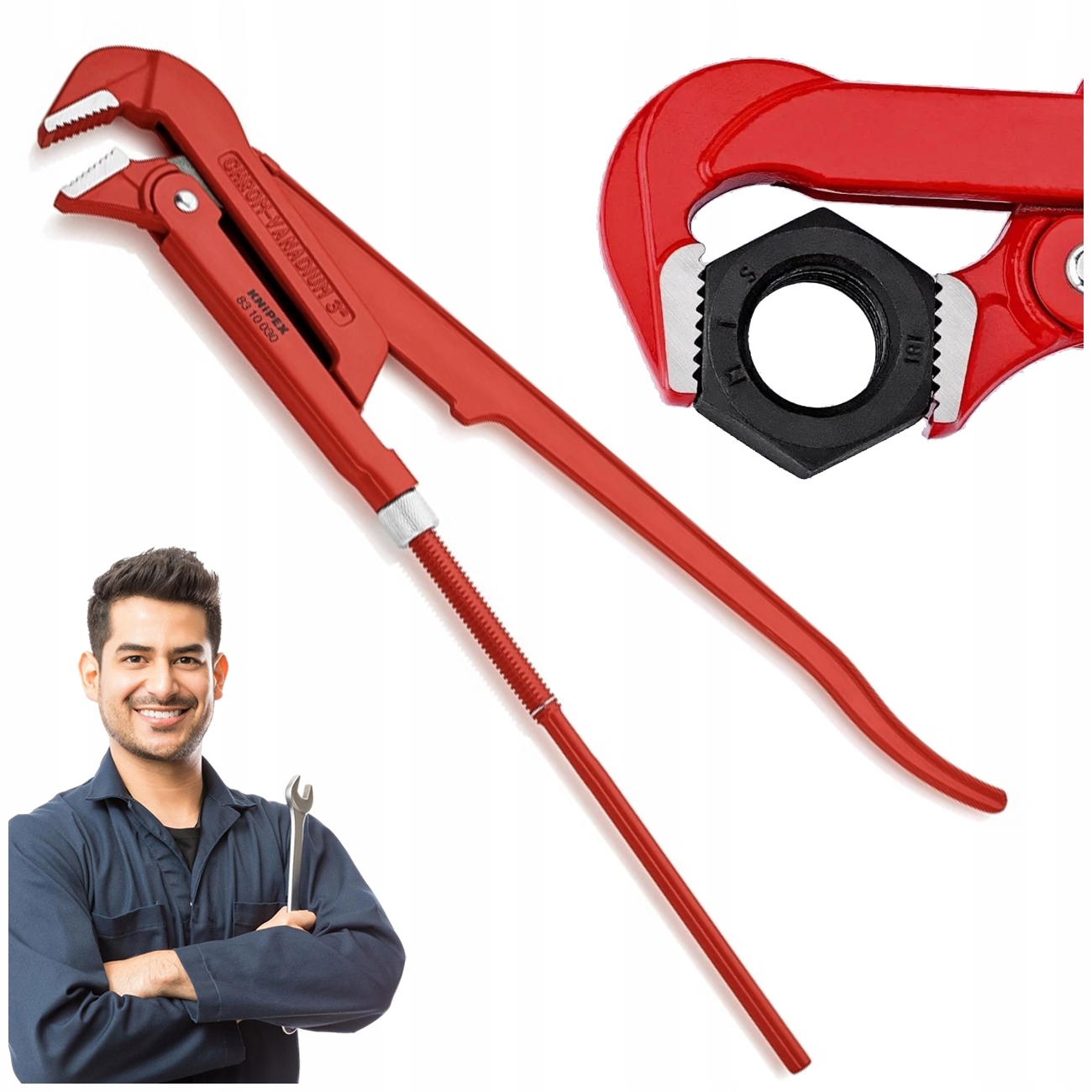 Klíč na trubky 90° Knipex