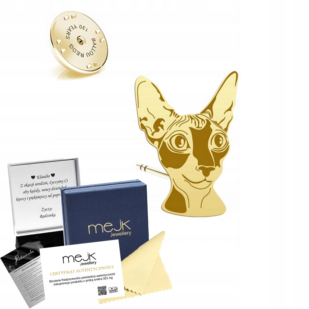 Odznak s kočkou Cornish Rex 925 Šperky Dárek Žena Dedikace