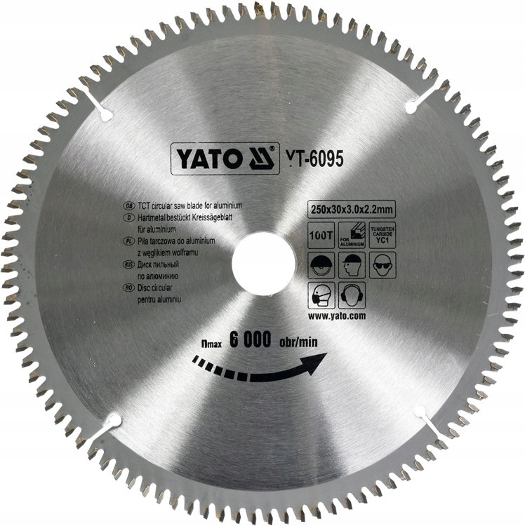 

Tarcza Widiowa Do Aluminium 250X100TX30MM YT-6095