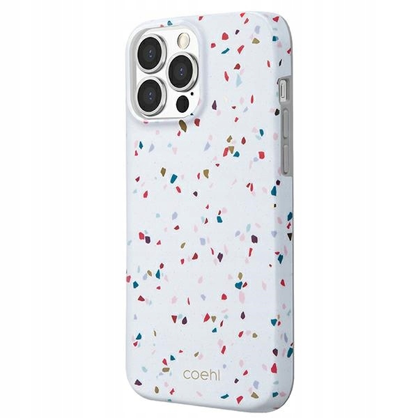 Etui Uniq Coehl Terrazzo do iPhone 13 Pro/13 6,1" Białe/Naturalne