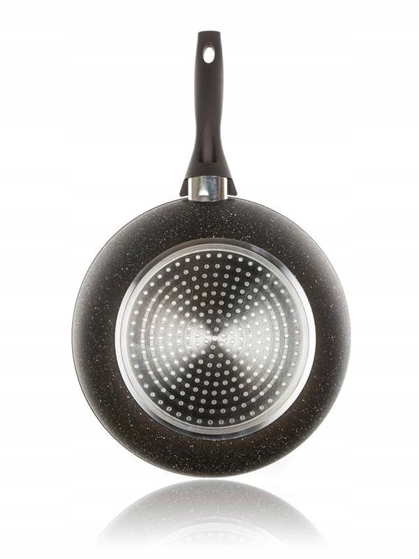 PATELNIA tradycyjna WOK GŁĘBOKA brown GRANITE 28cm Średnica 28 cm