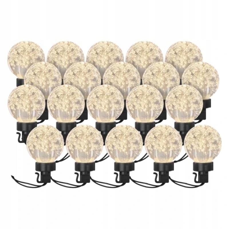 Led svetelná reťaz – 20x párty žiarovky, 7,6 m, vonkajšia aj vnútorná, teplá…