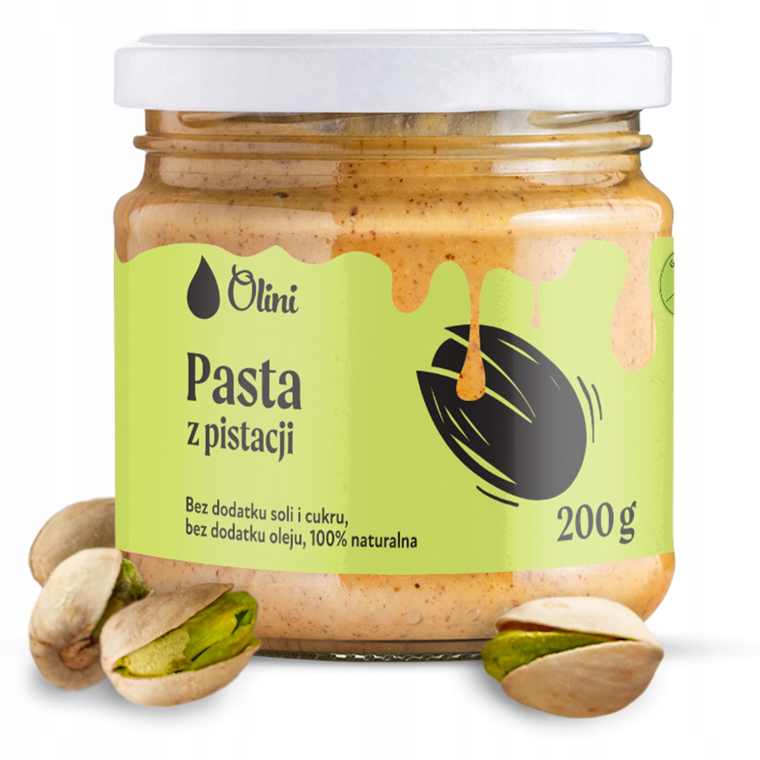 Pistáciový krém 200 ml Olini Pistáciová pasta 100% přírodní bez cukru