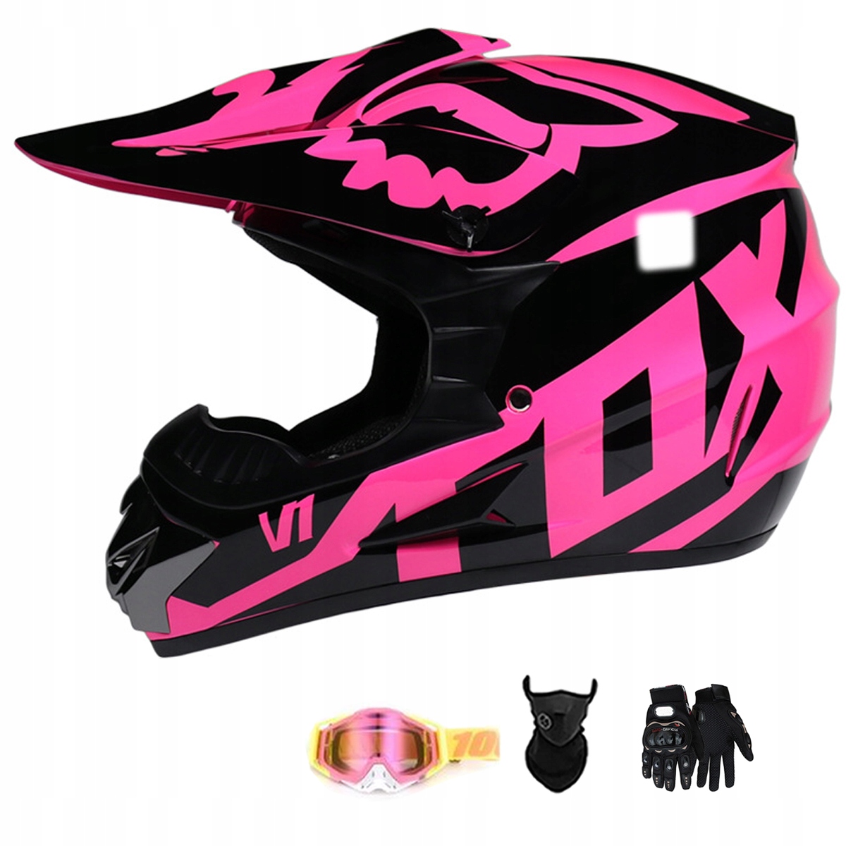 Motocyklová Přilba Lehká Crossová Přilba Enduro Quada Brýle Rukavice Maska L