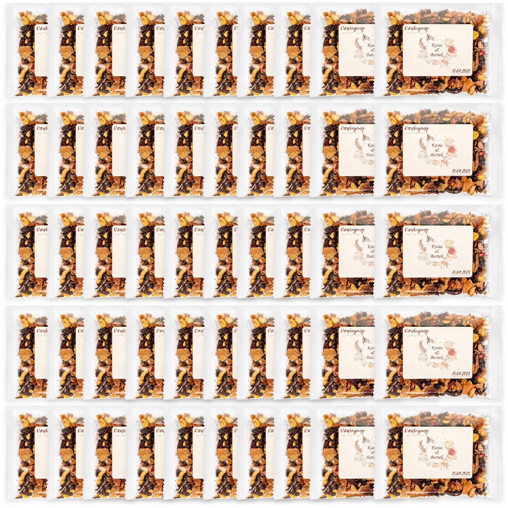 Poděkování Pro Hosty sáček čaj listový svatba svatební hostina dárek