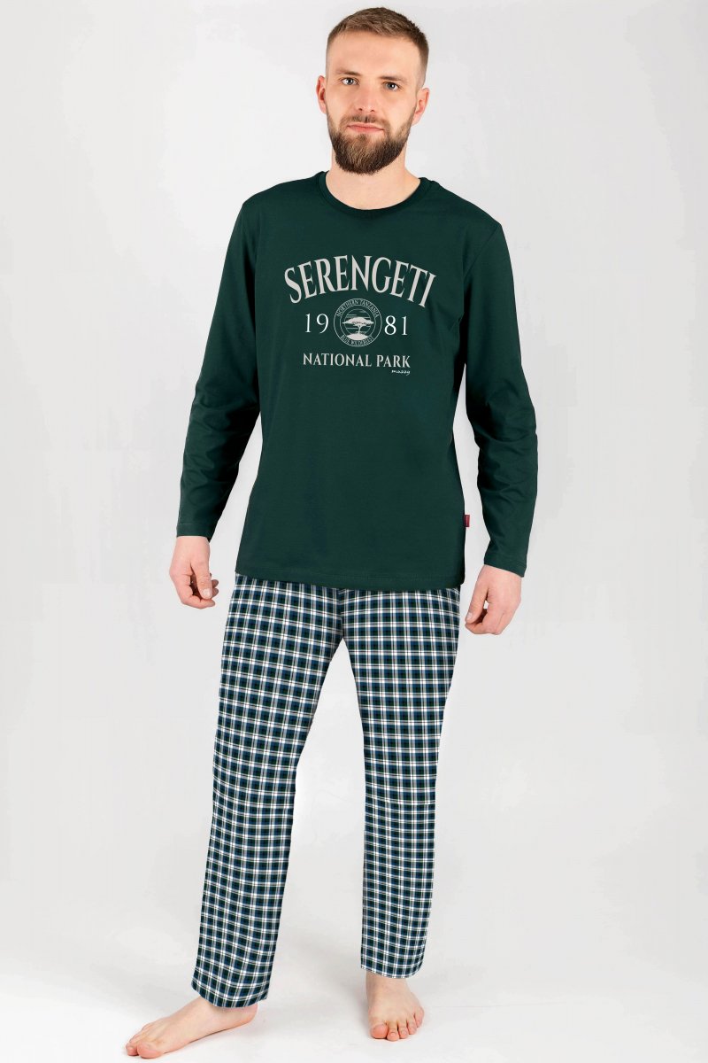 Muzzy Pánské pyžamo Serengeti Zelená R: L