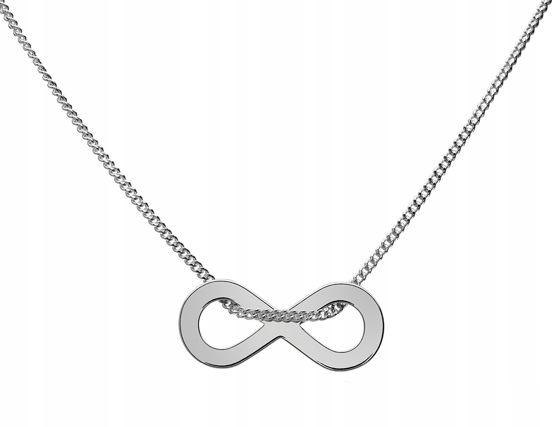 

Naszyjnik celebrytka srebrna 925 infinity 42+4cm