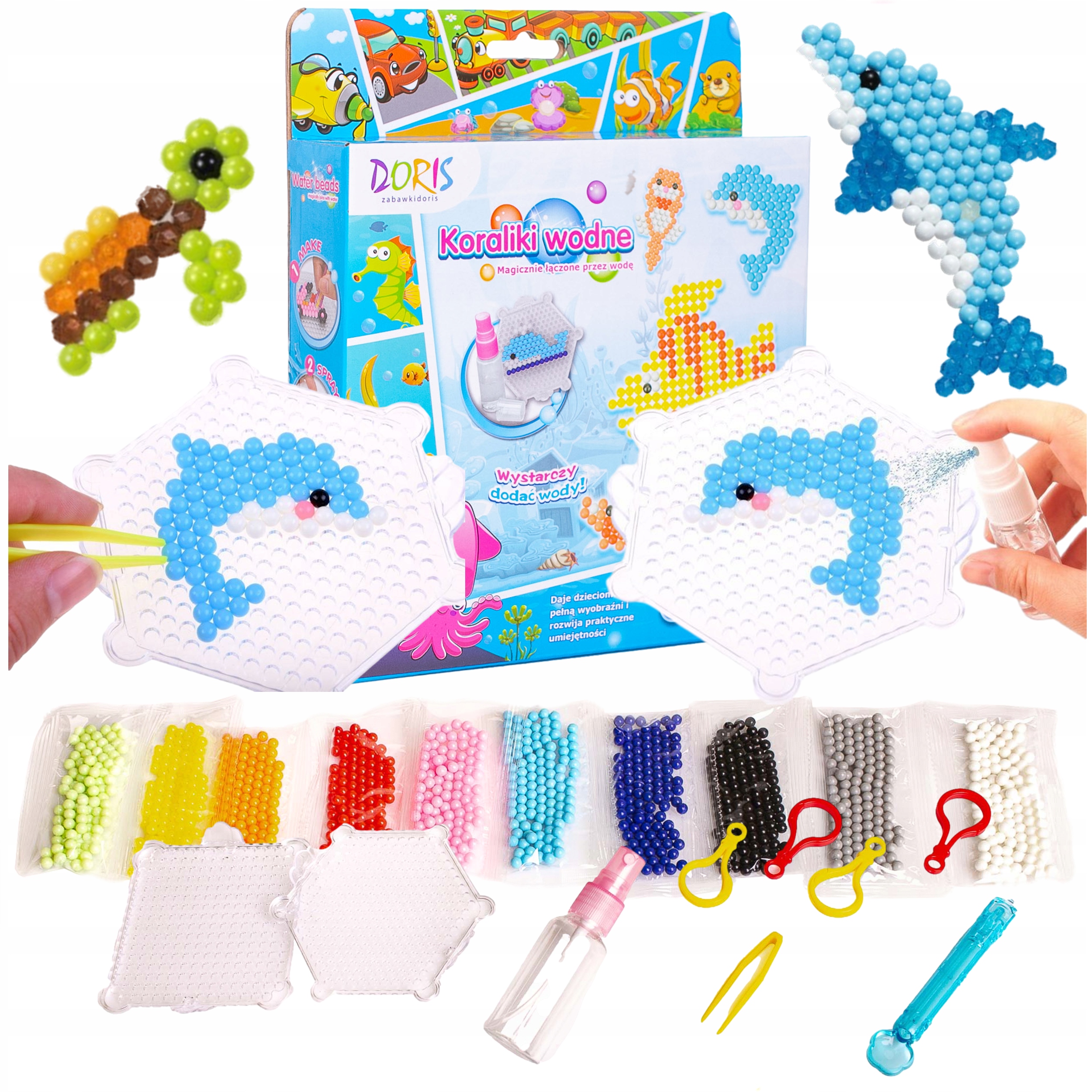 

Koraliki Wodne AquaBeads zestaw 1000 szt zawieszki