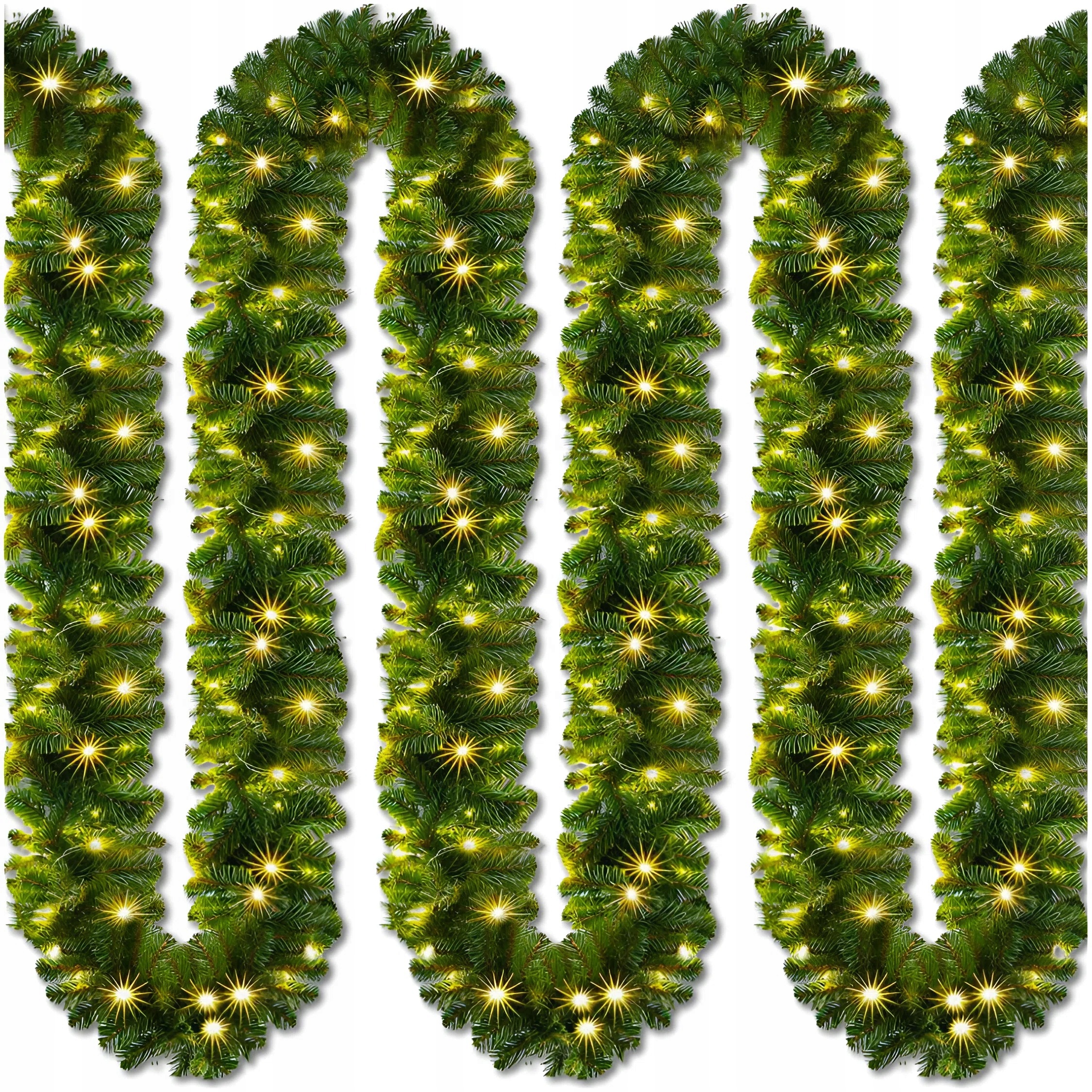 Vánoční Girlanda Jedle Podsvícená Led Vánoční Řetěz Hustá 500 CM