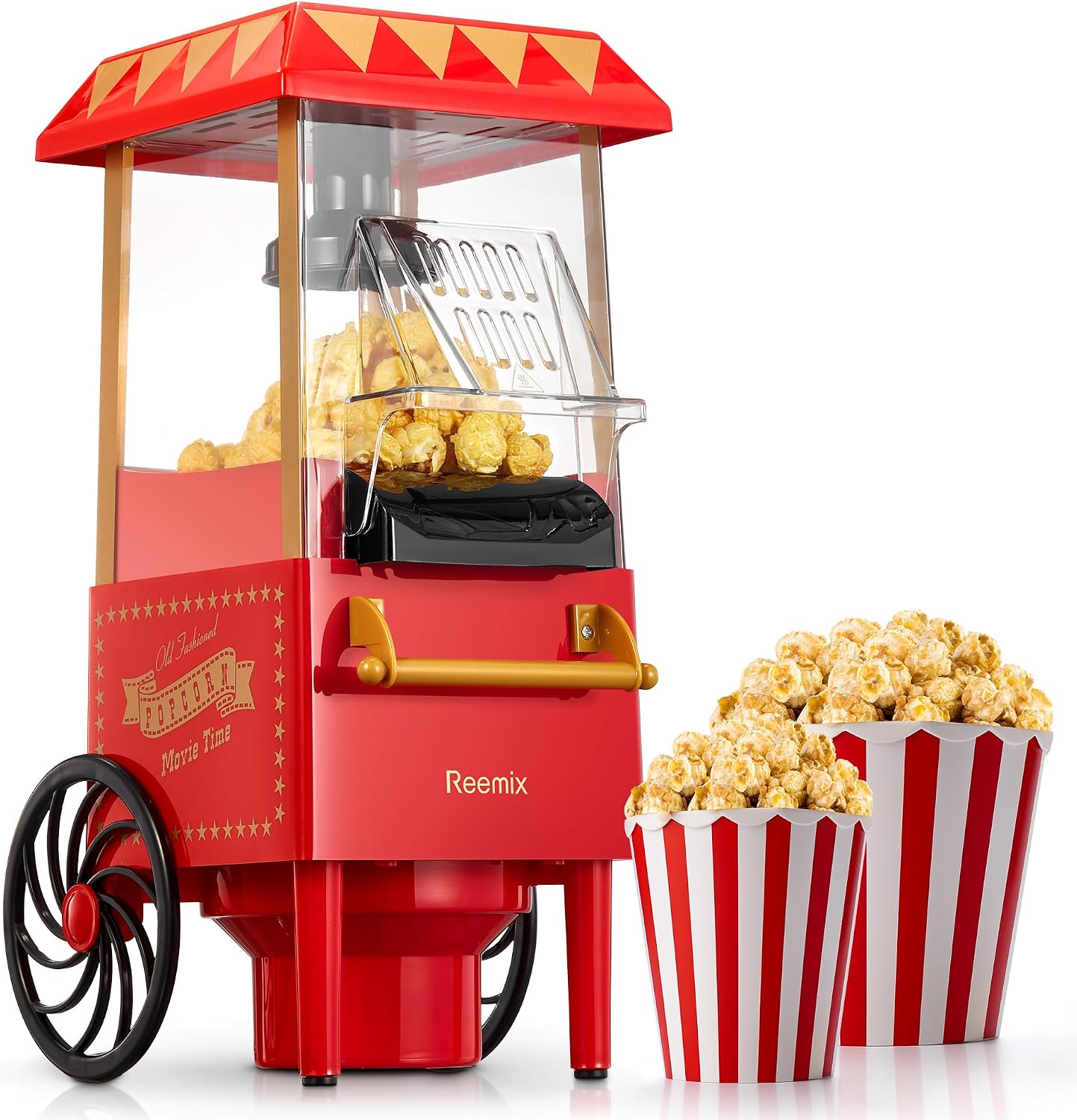 Stroj Na Popcorn Reemix 1200 W Horúci Vzduch Bez Retro Oleja