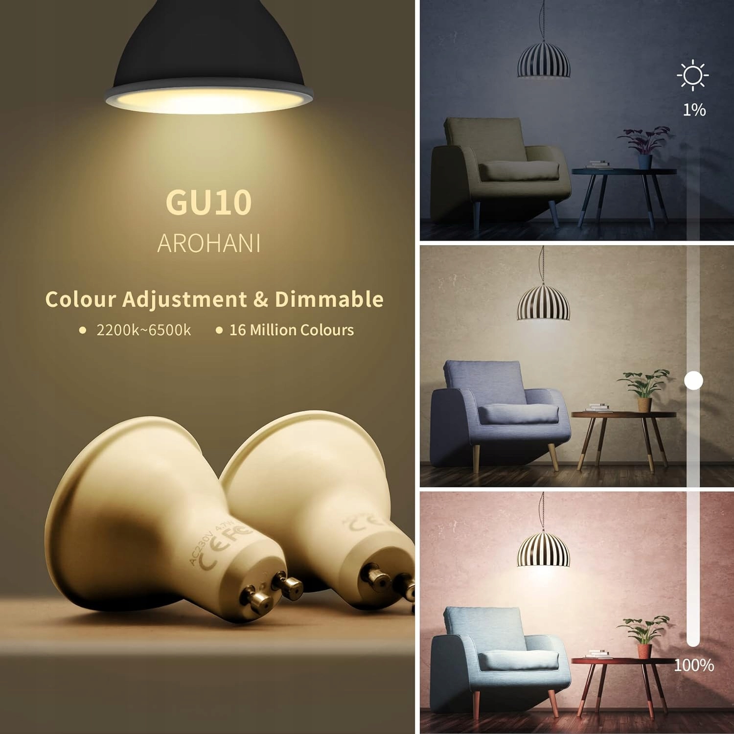 INTELIGENTNE ŻARÓWKI LED SMART WIFI Gu10 5szt Marka inna