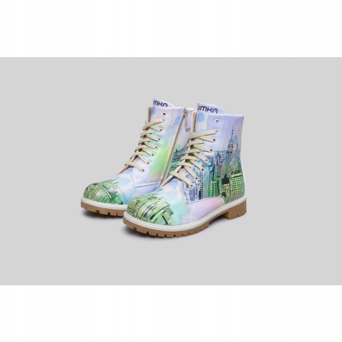 Veganské Kotníkové Boty Traperky Mumka Vzor New York 37