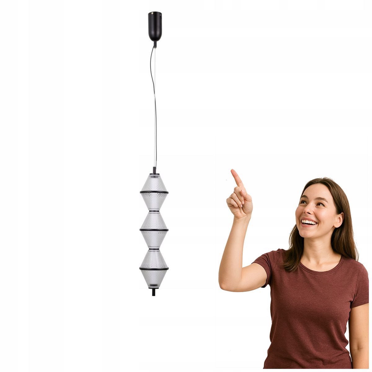 Závesná Led lampa 15W Fuente PND-34395-3V-BK Italux