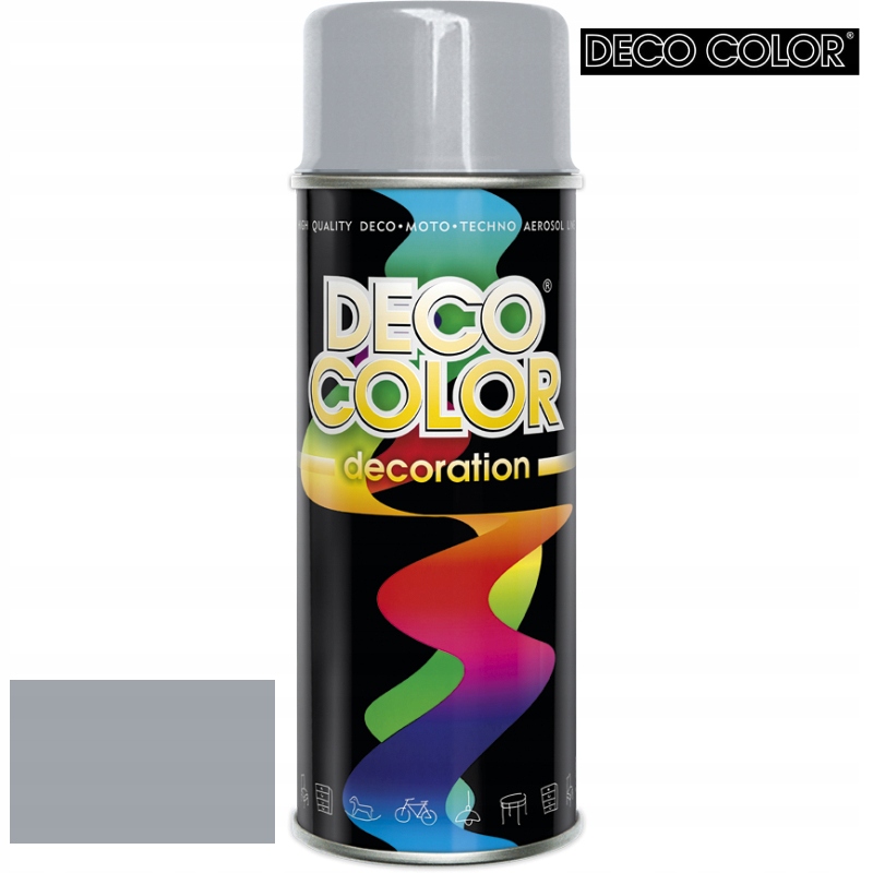 Deco Color Farba Spray Szary Ral 7001 Połysk