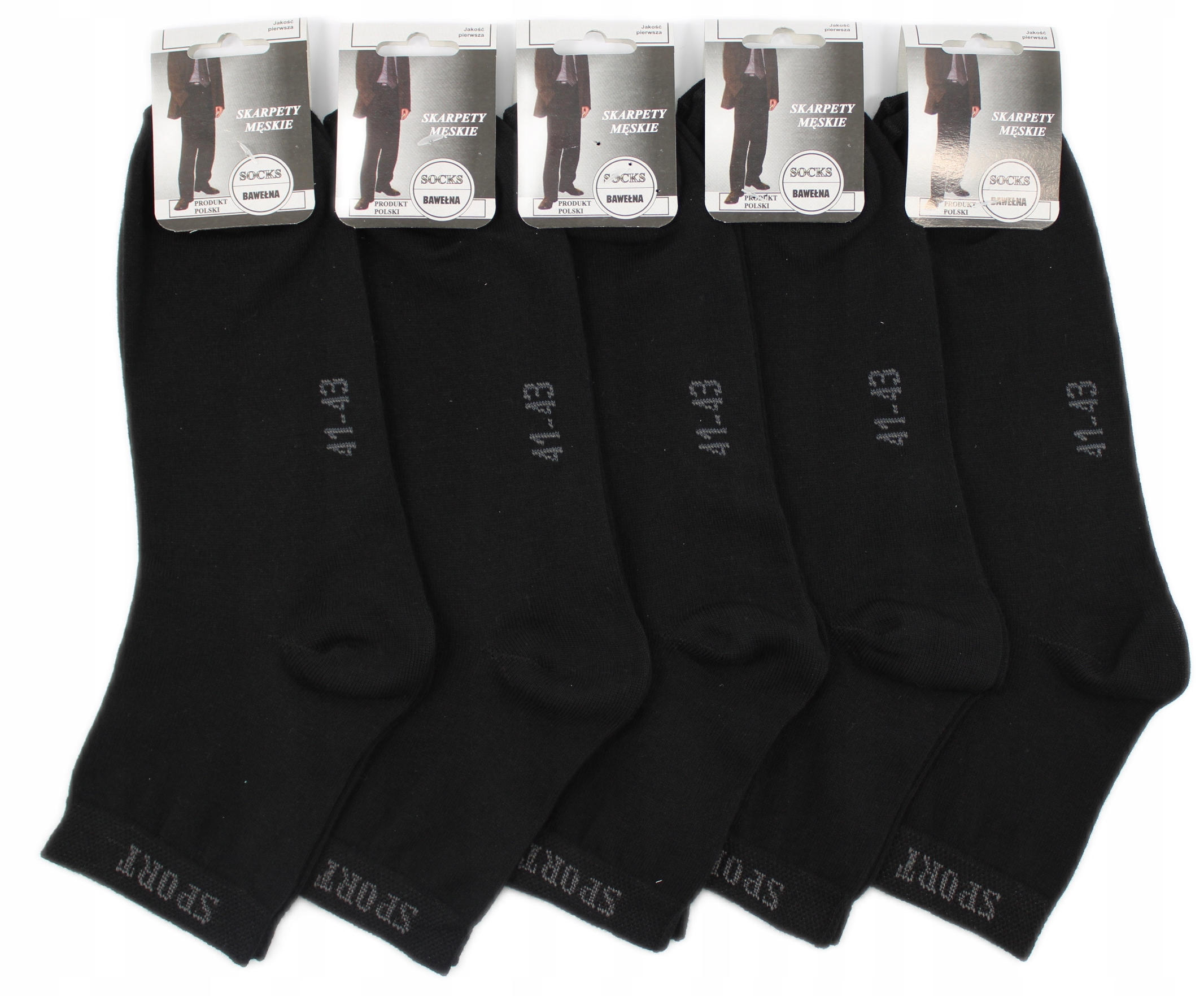 

5x Skarpety Zakostki 3/4 Stopki Krótkie PL.41-43