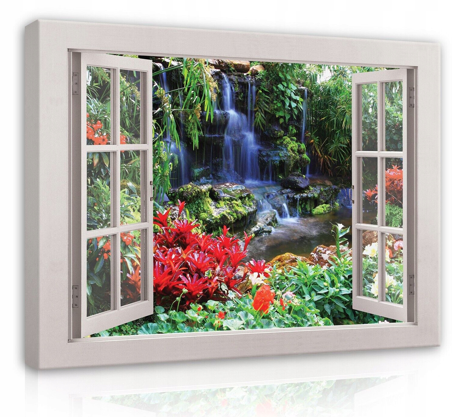 Obraz Na Plátně Canvas 120x80 Okno 3D Vodopád