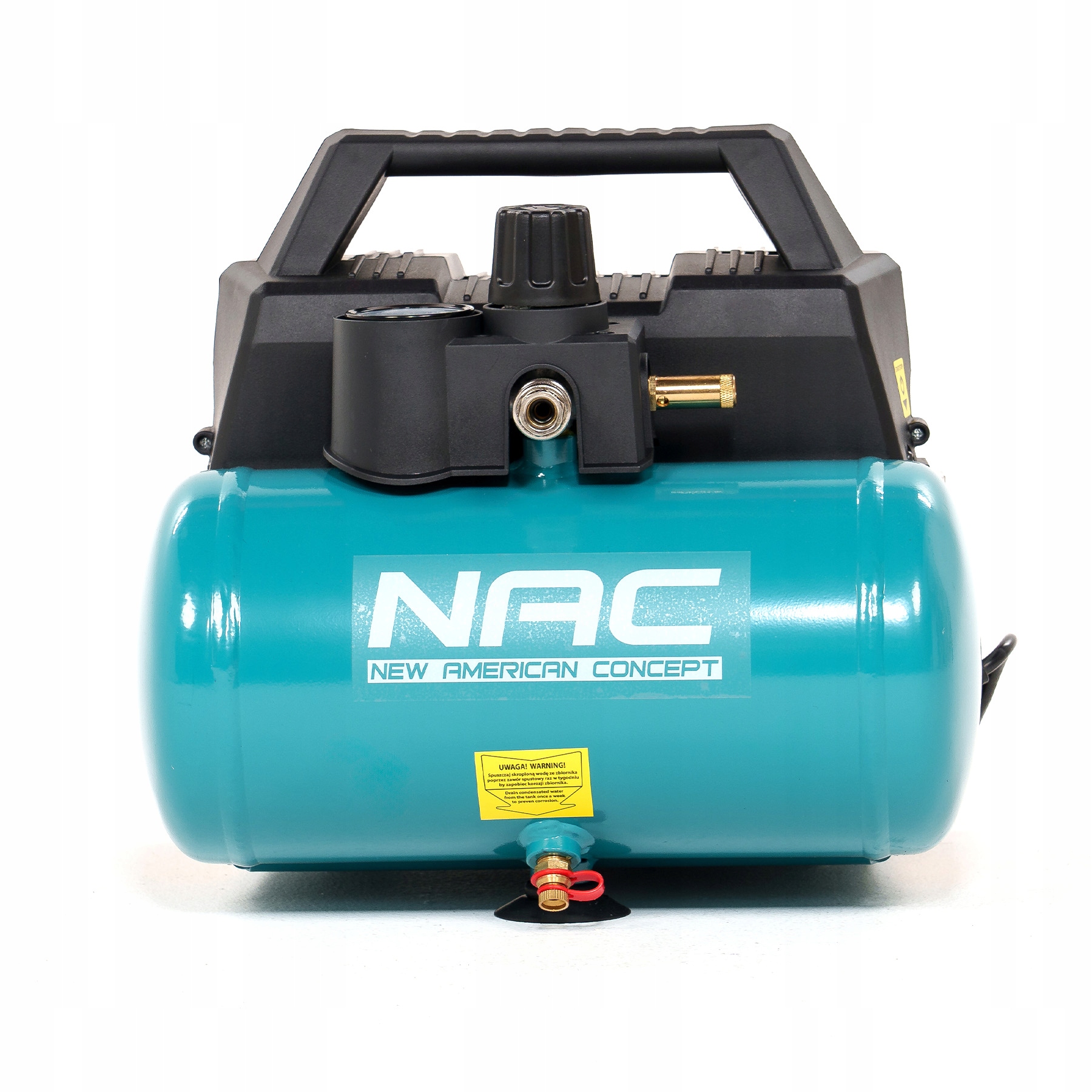 Bezolejový Kompresor Ručný Kompresor Nac 6L 1100W 1,5HP 8 Bar Tichý 78DB