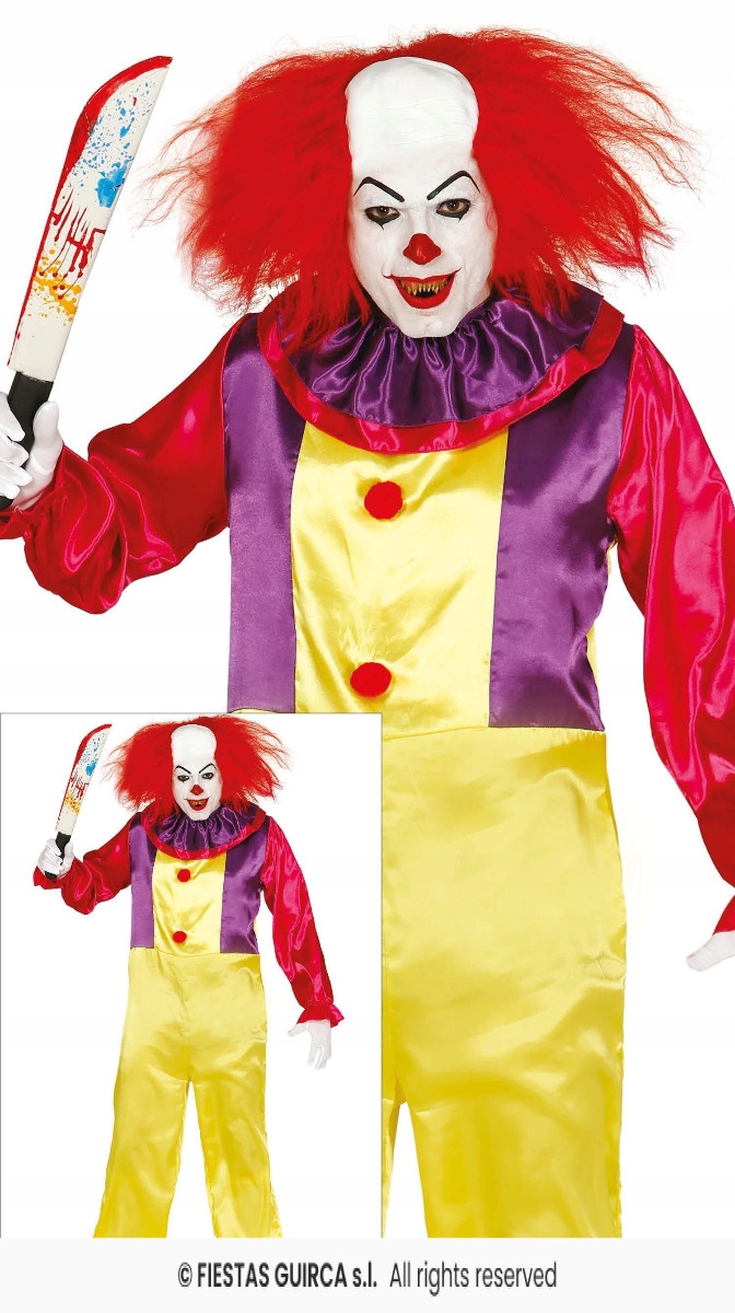 Kostým Klaun Zlověstný Převlek Klauna Vraha Kostým Vraha M