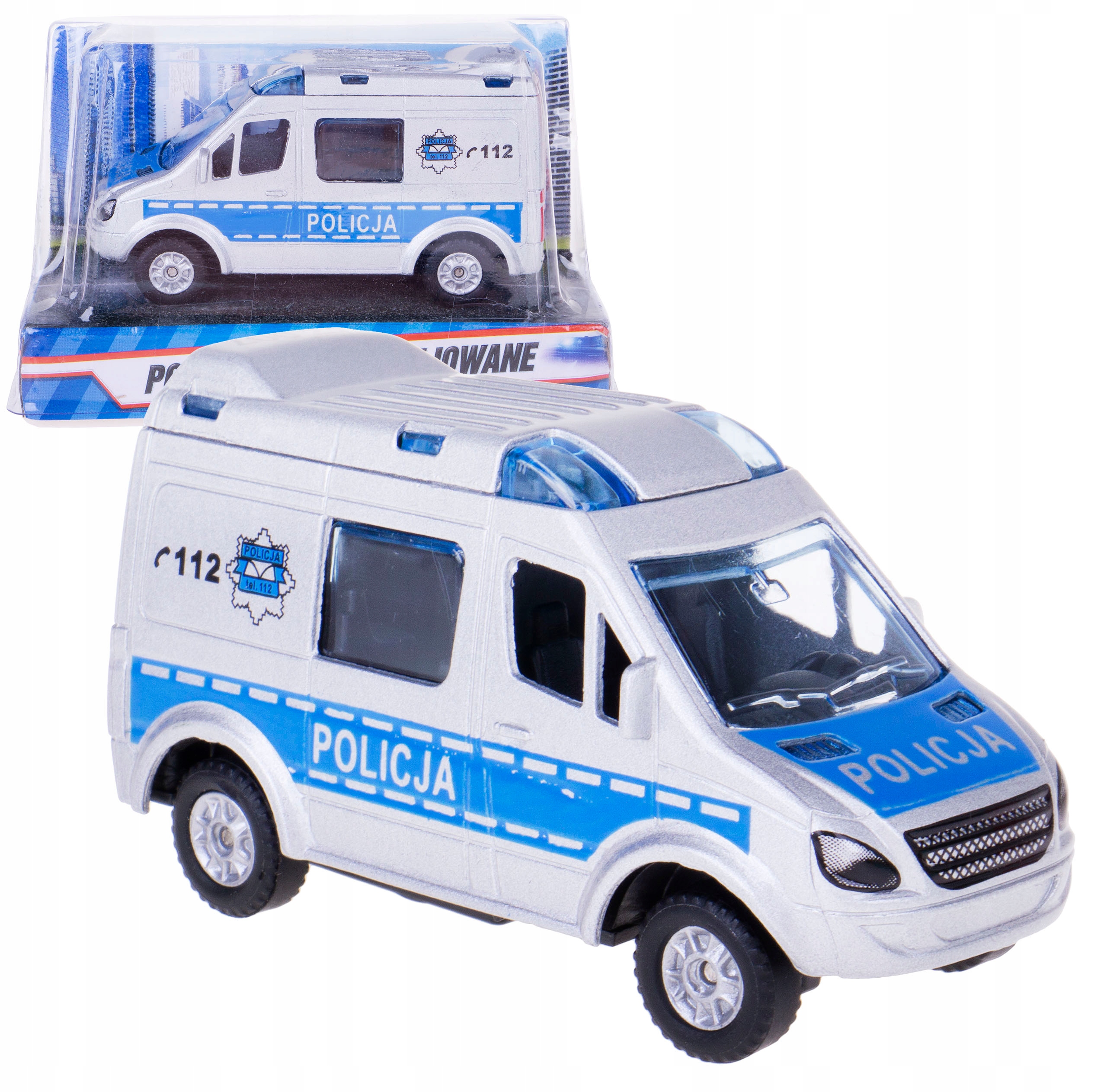 POLICJA VAN RADIOWÓZ METALOWY Z NAPĘDEM NEW!!!