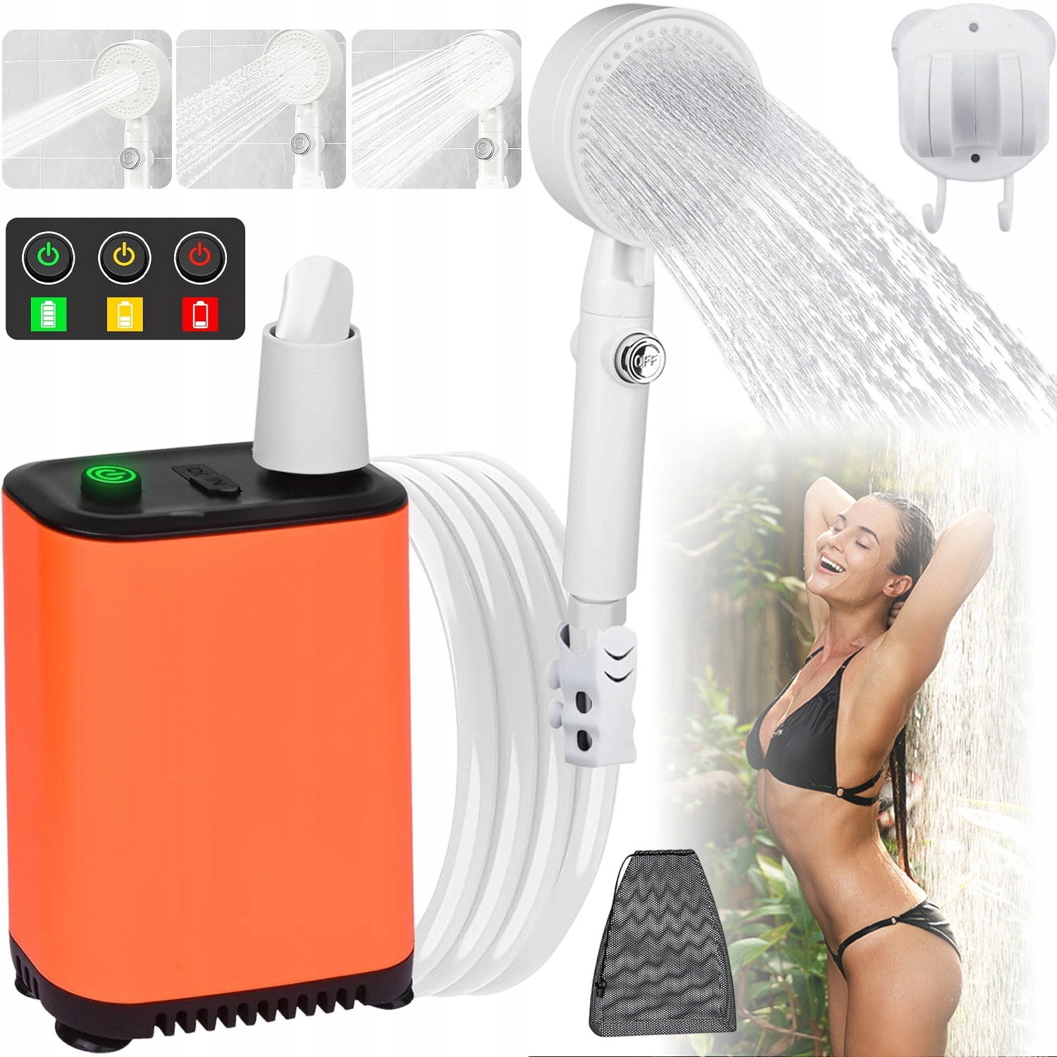 Prysznic Turystyczny Kempingowy Pod Namiot Przenośny Polowy Natrysk Z Węża