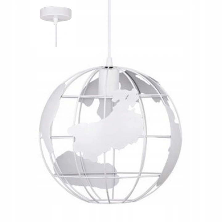 

Lampa wisząca Globus metal biały