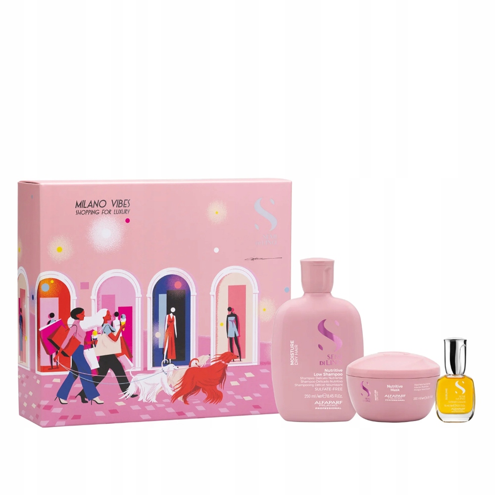 Alfaparf Semi di Lino Moisture hydratační sada šampon maska křišťály