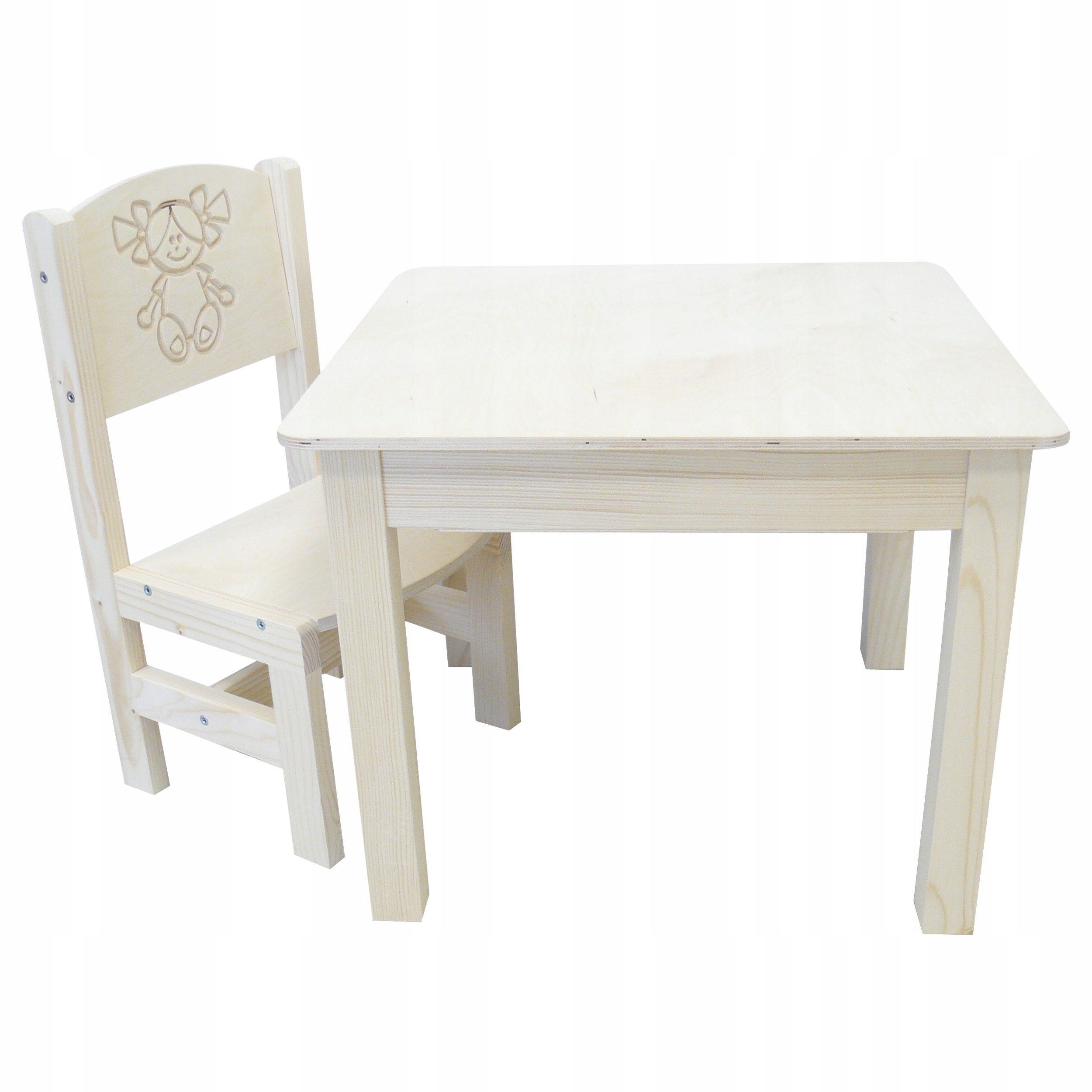 STOLIK 50/50 + KRZESEŁKO PEŁNE DLA NIEMOWLAKA + GRAWER od 80 cm do 95 cm