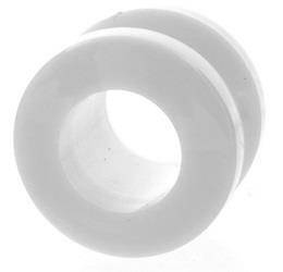 Tunel do uszu akrylowy biały odkręcany 16 mm