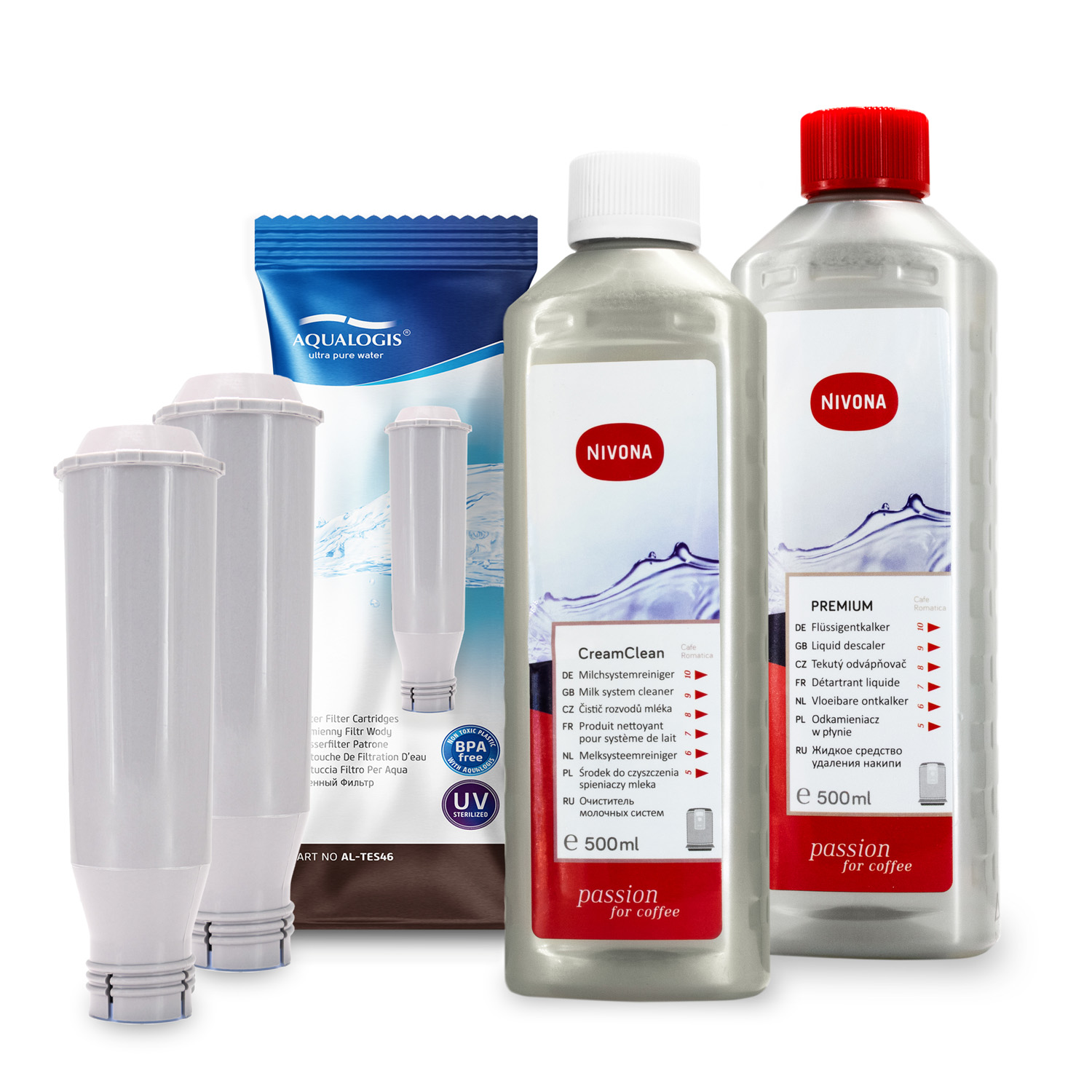 x2 Filtr do kávovaru Nivona AL-TES46 Odvápňovač NIRK703 CramClean