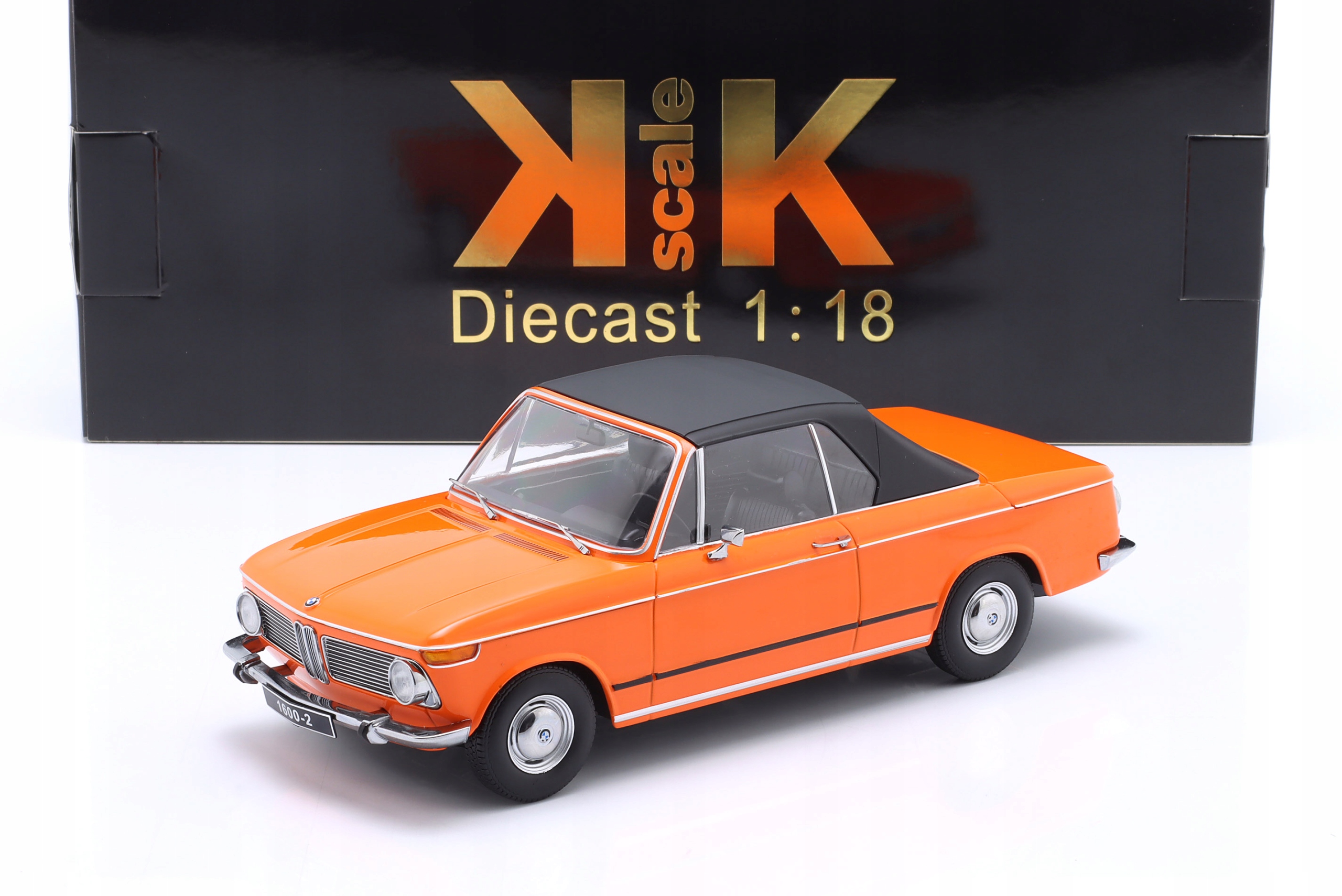 Kk Scale Bmw 2002 Cabriolet 1971 Orange 1:18
