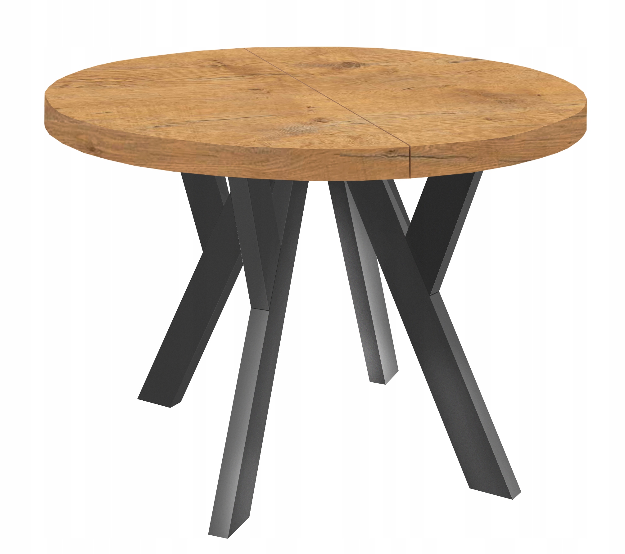 OKRĄGŁY STÓŁ 100/200 rozkładany LOFT PERO Głębokość mebla 100 cm