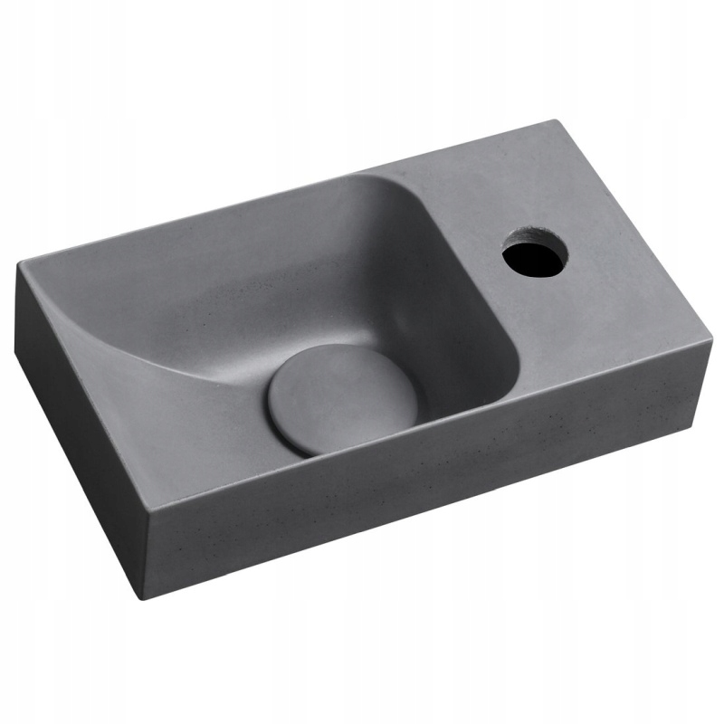 Sapho Piccolino umývadlo betónové 308x17 cm batéria na pravej strane šedá