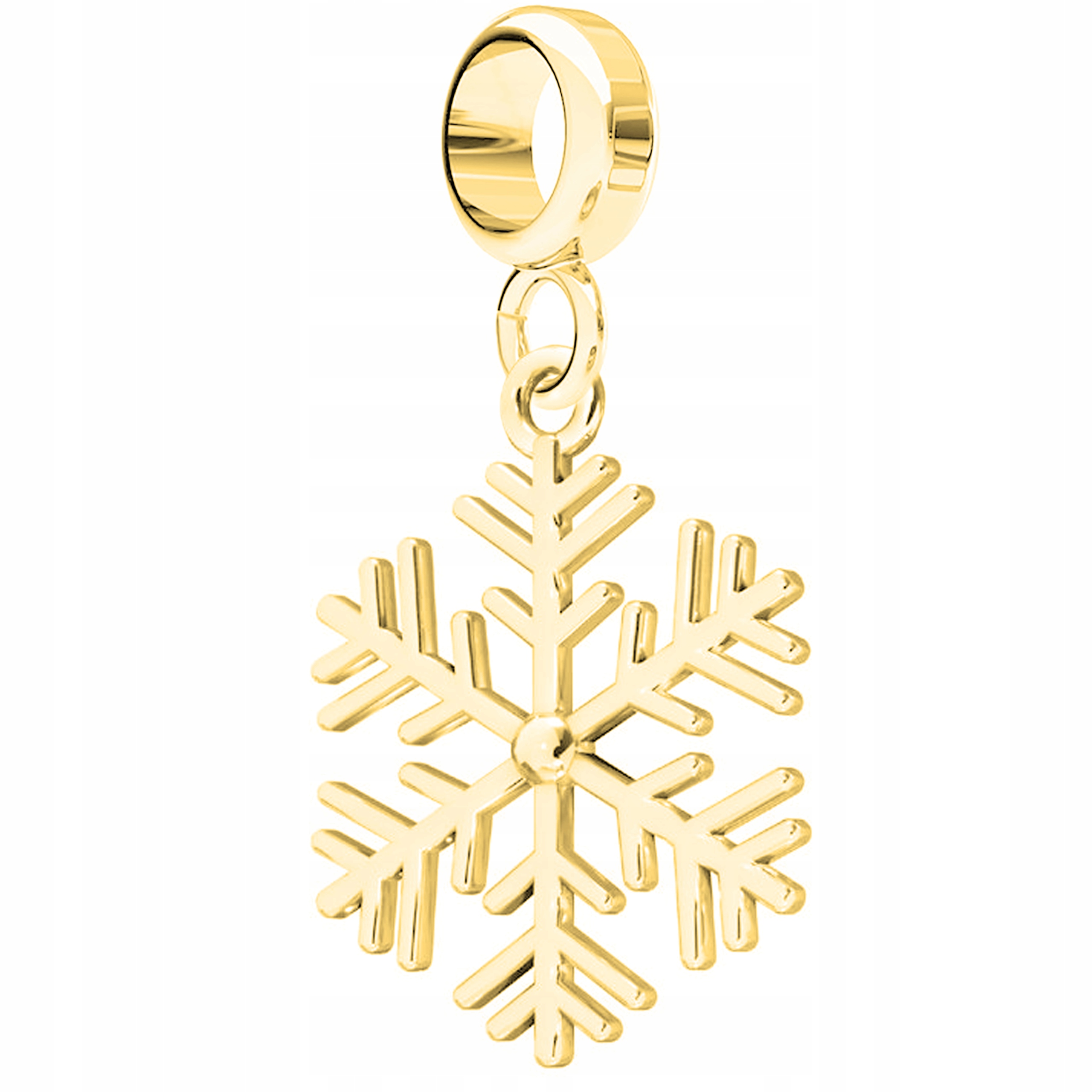 Charms zlatá sněhová vločka stříbro 925