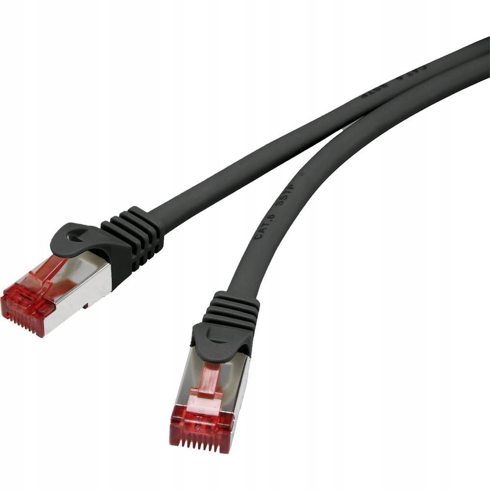 Renkforce RF-4737376 kabel sieciowy Czarny 0,25 m Cat6 S/FTP (S-STP)