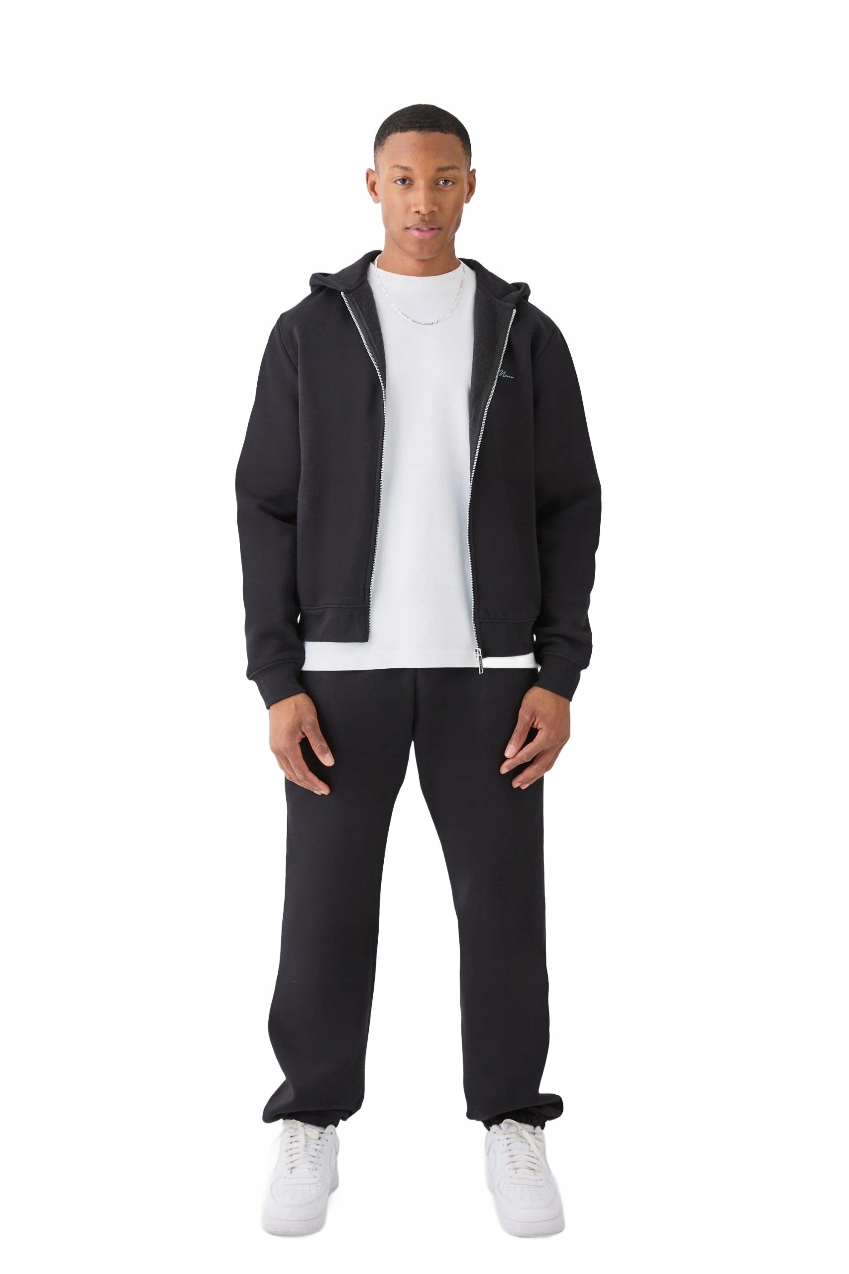 Boohooman Černý Teplákovka Pánský Komplet S Kapucí S Dlouhým Rukávem L Z3A