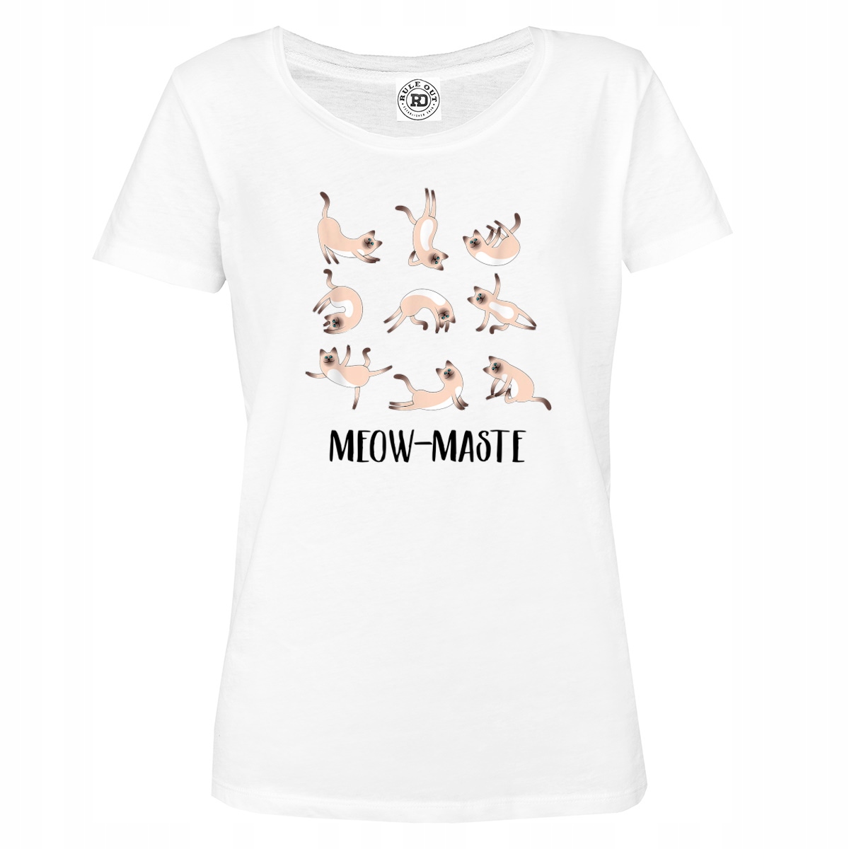 

Damska Koszulka Fitness Yoga Medytacja Koty Meow