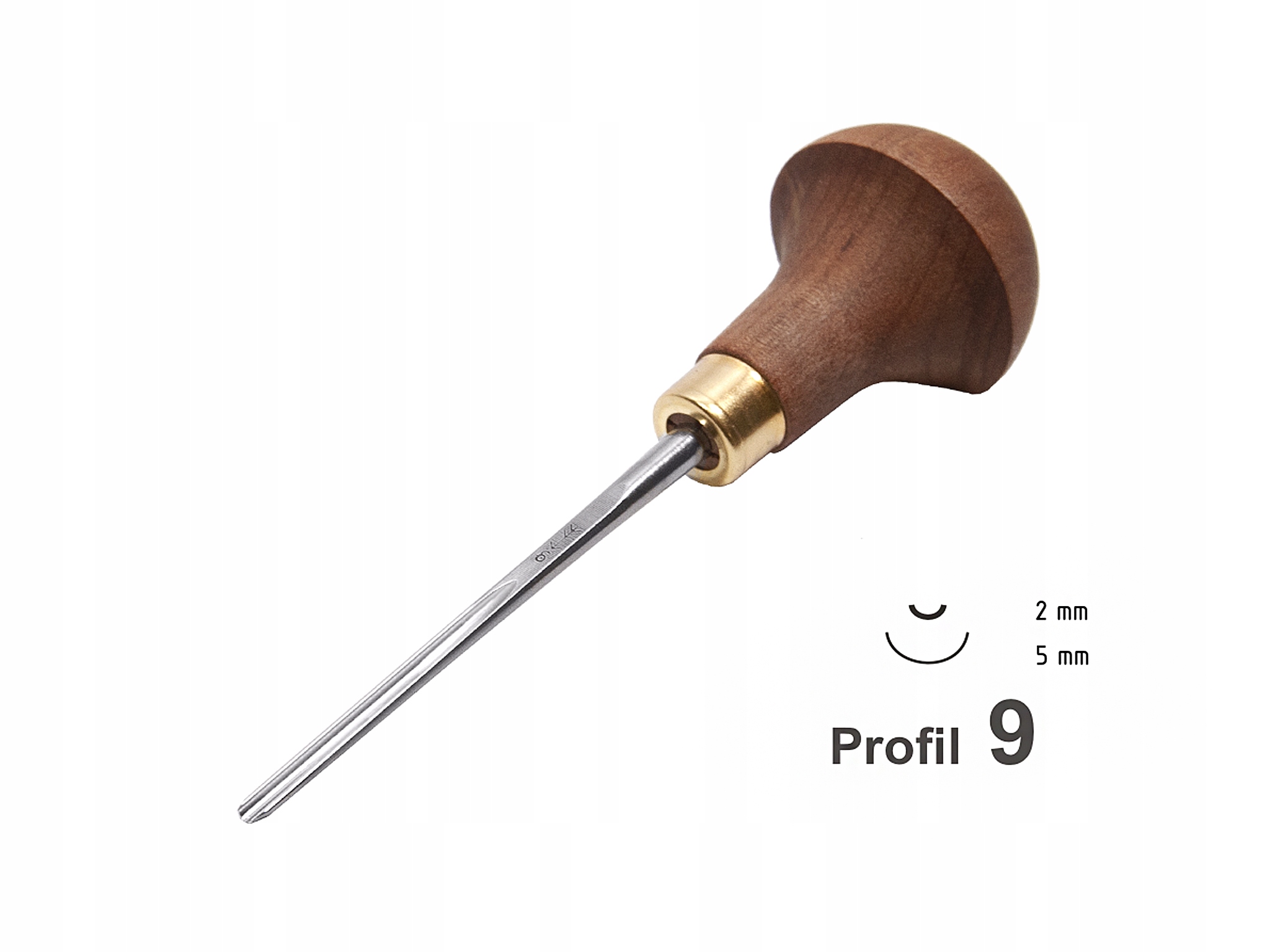 Профессиональное долото для ЛИНОРИТА - 9/2 PFEIL - полукруглый 2 мм
