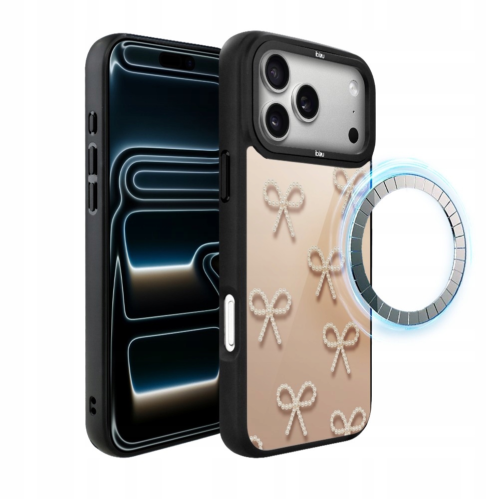 Pouzdro Ibizu DropGuard Matné s MagSafe a perleťovými mašličkami pro iPhone 17 Pro Max